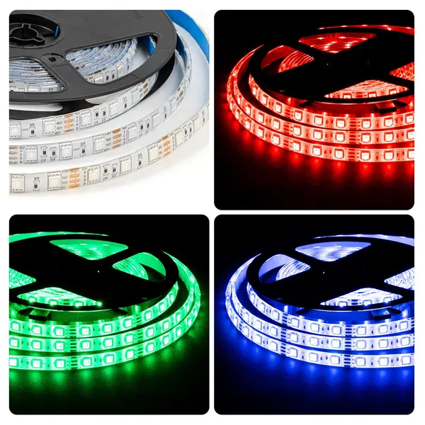 LSE-276 Светодиодная лента 12В, 14,4Вт/м, RGB, smd5050, 60д/м, IP65, ширина подложки 10мм, 5м OGM APEYRON — фото 6