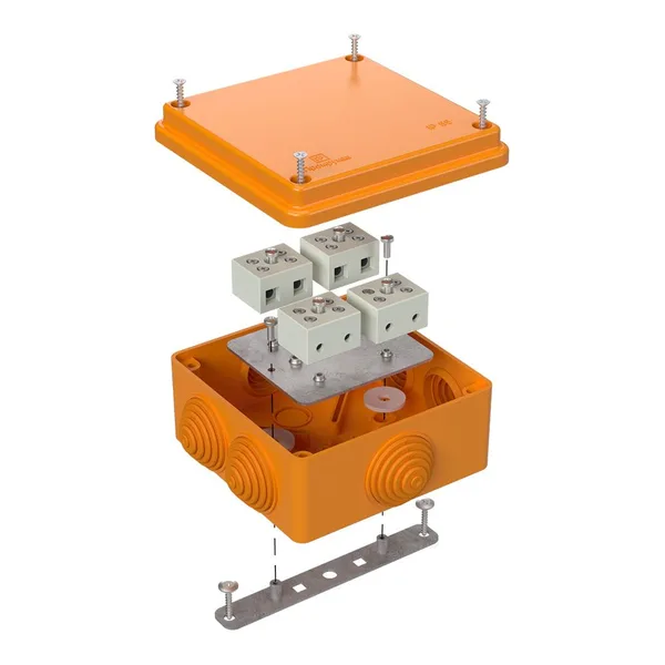 Коробка огнестойкая для о/п 40-0300-FR1.5-8 Е15-Е120 100х100х50 RAL2004 Промрукав (12 шт/уп)