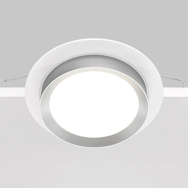 Встраиваемый светильник 1*GX53 15Вт Белый с Серебром IP20 Downlight DL086-GX53-RD-WS Technical Maytoni — фото 4