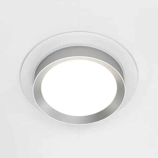 Встраиваемый светильник 1*GX53 15Вт Белый с Серебром IP20 Downlight DL086-GX53-RD-WS Technical Maytoni — фото 3