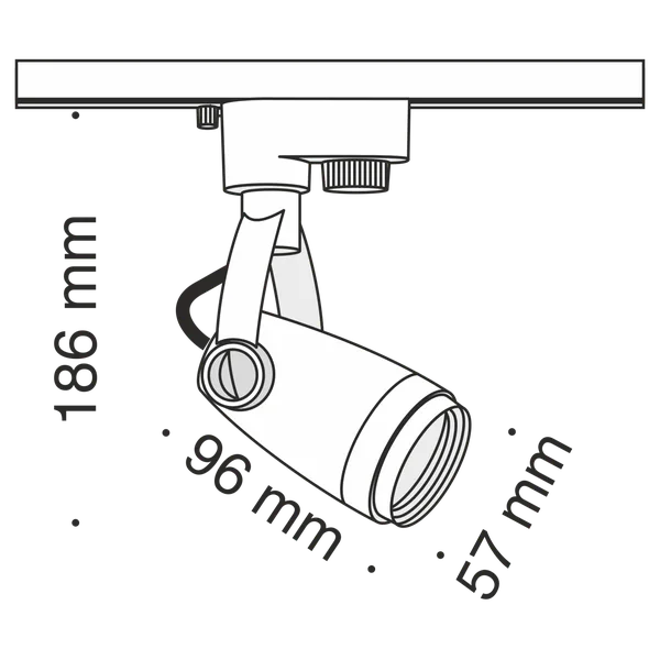 Светильник трековый 1*GU10 50Вт Черный IP20 Celo TR001-1-GU10-B Technical Maytoni — фото 2