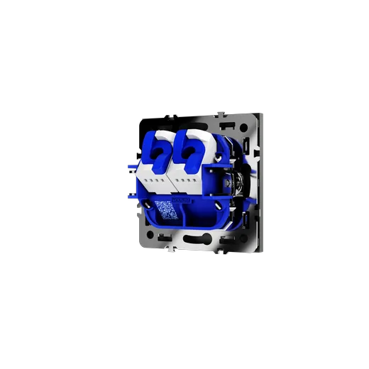 Розетка компьютерная встраиваемая Voltum S70 двойная RJ45+RJ45 КАТ.6, (титан) — фото 4