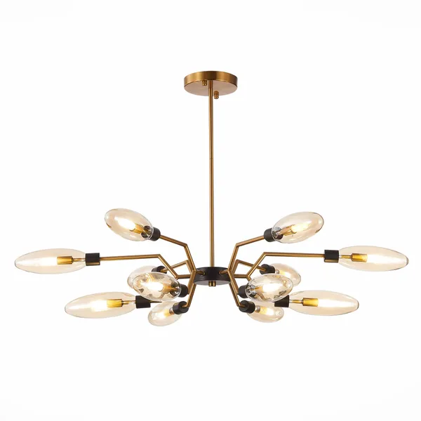 Люстра подвесная Латунь/Коньячный G9 12*5Вт SL1174.303.12 ST LUCE