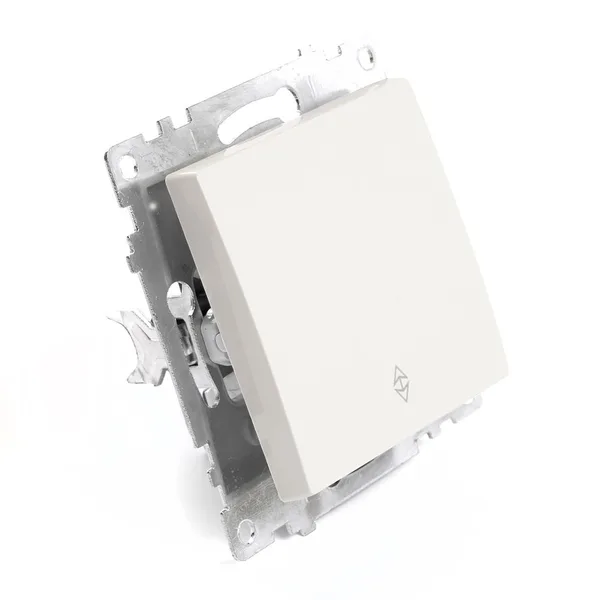 Переключатель 1-клавишный (механизм), STEKKER GLS10-7105-01, 250V, 10А, серия Катрин, белый — фото 4
