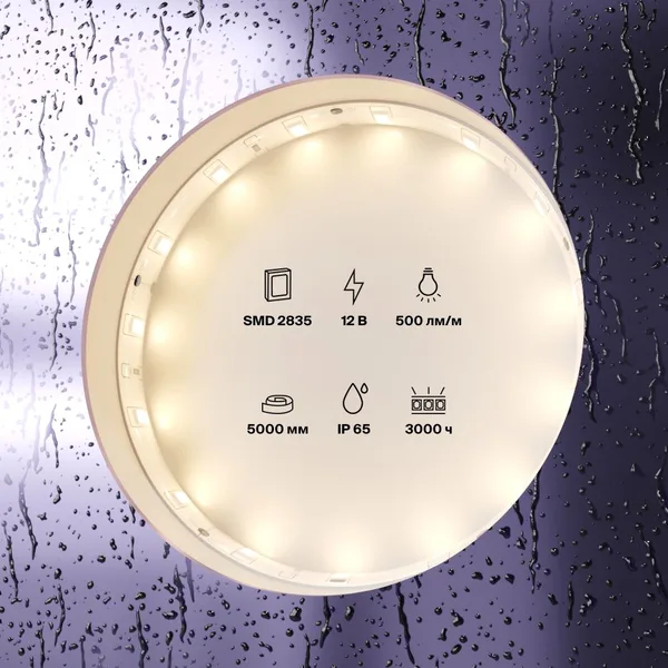 Лента светодиодная 12В 2835 4,8Вт/м 60LED/м 3000K 5м IP65 Technical Maytoni — фото 4