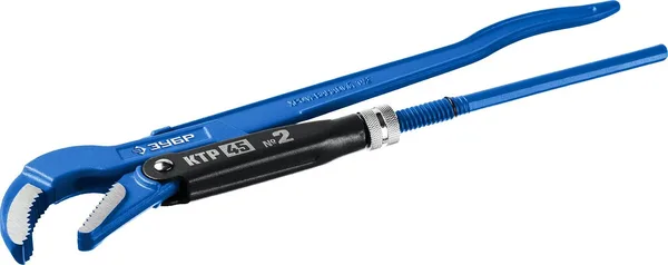 КТР-45, №2, ключ трубный, изогнутые губки ЗУБР