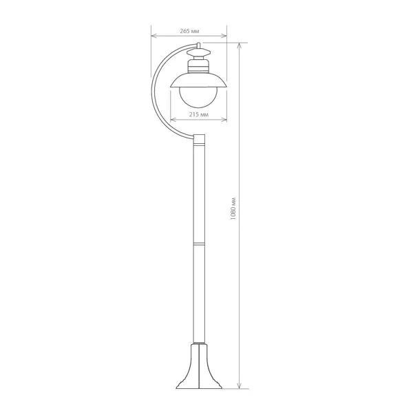 Уличный светильник на столбе 1*E27 черный IP44 Talli F (a038485) Elektrostandard — фото 3