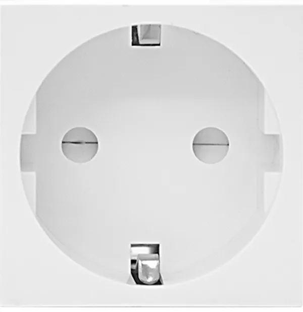 Donel Розетка 2К+З нем.ст., в/заж., с з/ш, бел. (45х45мм), серия (тип) DF6