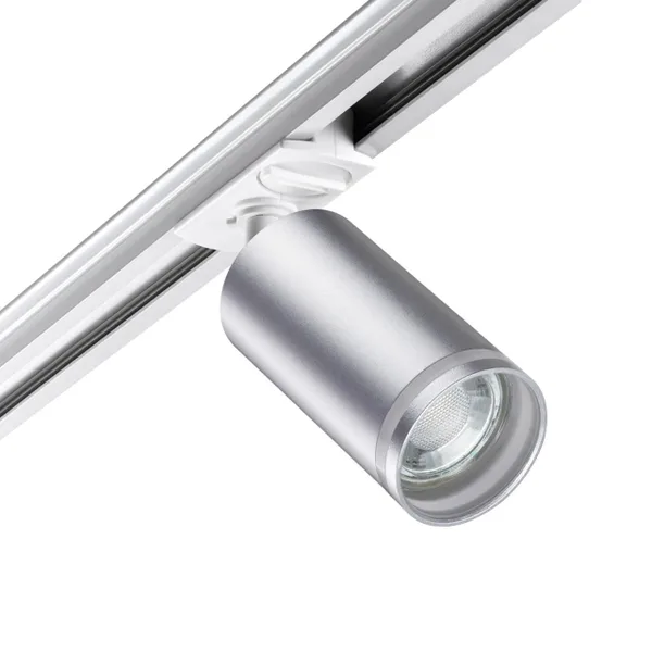 Св-к трековый однофазный двухжильный IP20 GU10 9W 220V ULAR серебро NOVOTECH — фото 4