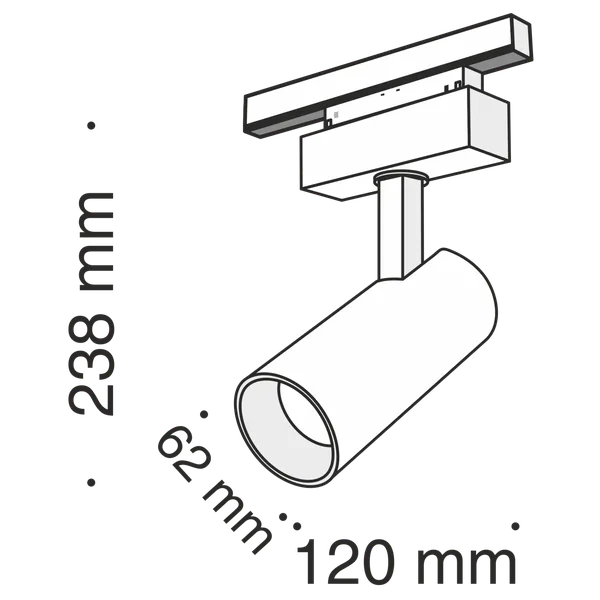Светильник трековый 18Вт 3000K Черный IP20 Focus LED TR019-2-15W3K-B Technical Maytoni — фото 2