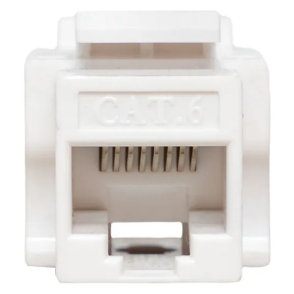 Модуль Keystone TERACOM PRO Cat,6 RJ-45 неэкранированный 110 IDC 90 градусов белый EKF — фото 2