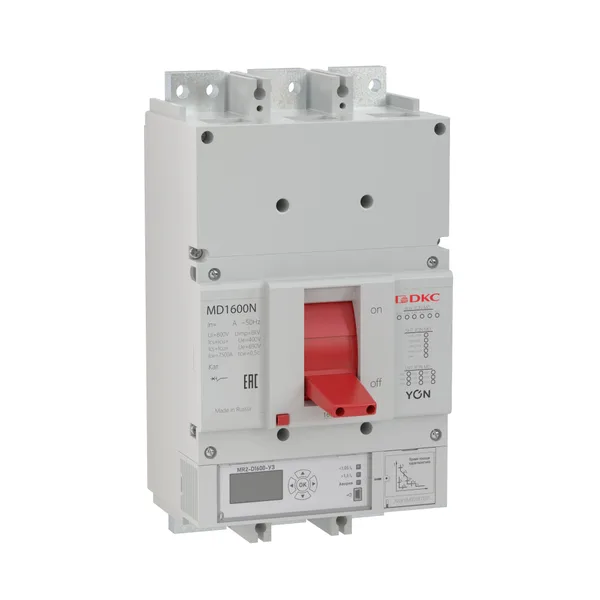 Авт. выкл. YON MD1250N-MR2 3P 1250А 50kA Ir 0.4…1xIn Isd 1.5…10xIn DKC