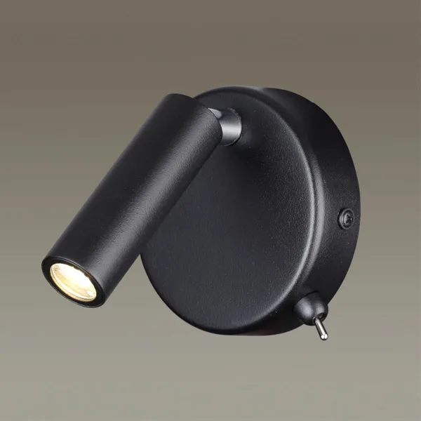 Бра с выкл.LED 3W 3000K 330Лм 220V CHASE черный LUMION — фото 2