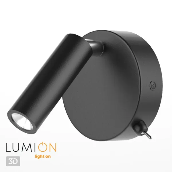 Бра с выкл.LED 3W 3000K 330Лм 220V CHASE черный LUMION — фото 3