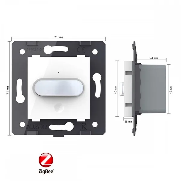 Датчик движения ZigBee, цвет белый (механизм) Livolo — фото 5