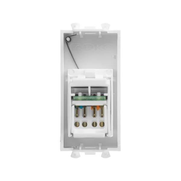 Компьютерная розетка RJ-45 модульная, кат.6, "Avanti", "Белое облако", 1 модуль DKC — фото 3