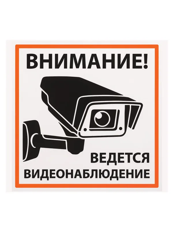 Плакат "Внимание! Ведётся видеонаблюдение" 200х200мм TDM — фото 3