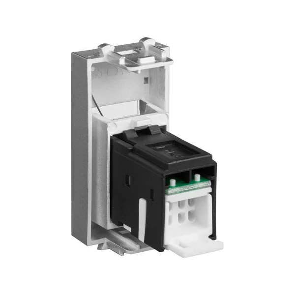 Компьютерная розетка RJ-45 модульная, кат.5е, "Avanti", "Закаленная сталь", 1 модуль DKC — фото 4