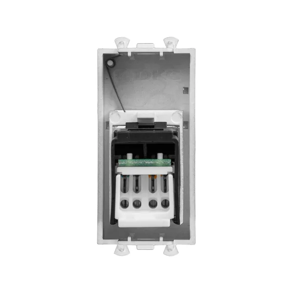 Компьютерная розетка RJ-45 модульная, кат.5е, "Avanti", "Закаленная сталь", 1 модуль DKC — фото 3