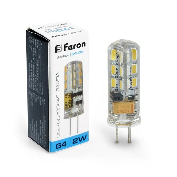Лампа светодиодная Feron LB-420 G4 2W 6400K — фото 4