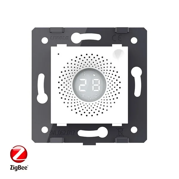 Датчик температуры и влажности ZigBee, цвет белый (механизм) Livolo — фото 2