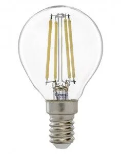 Лампа св/д шар P45 7W Е14 6500К филамент (нитевидная) General