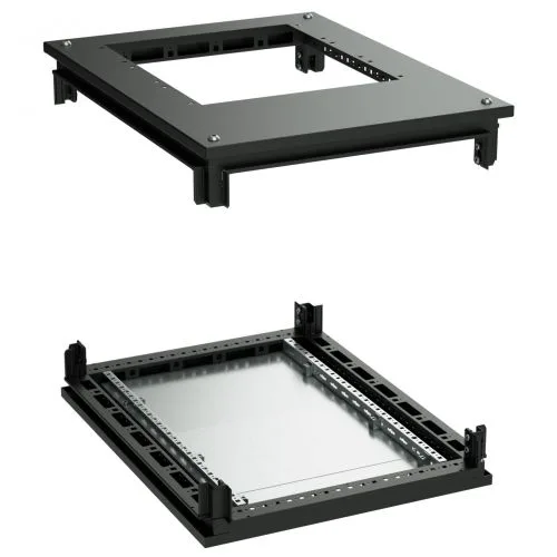 Крыша с фланцем и основание для напольных 19" IT-корпусов ДКС серии CQE 600 x 1000, RAL9005 DKC