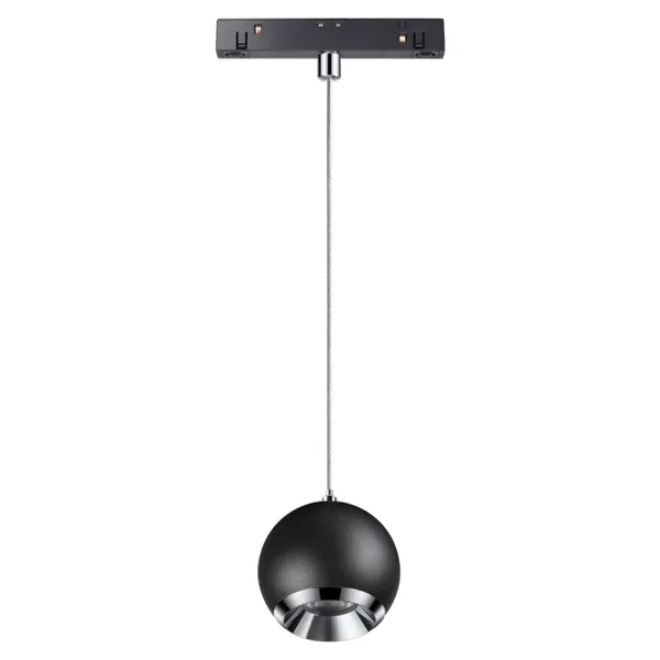 Трековый св-к для низков.шинопровода IP20 LED 4000K 10W FLUM черн/хром NOVOTECH