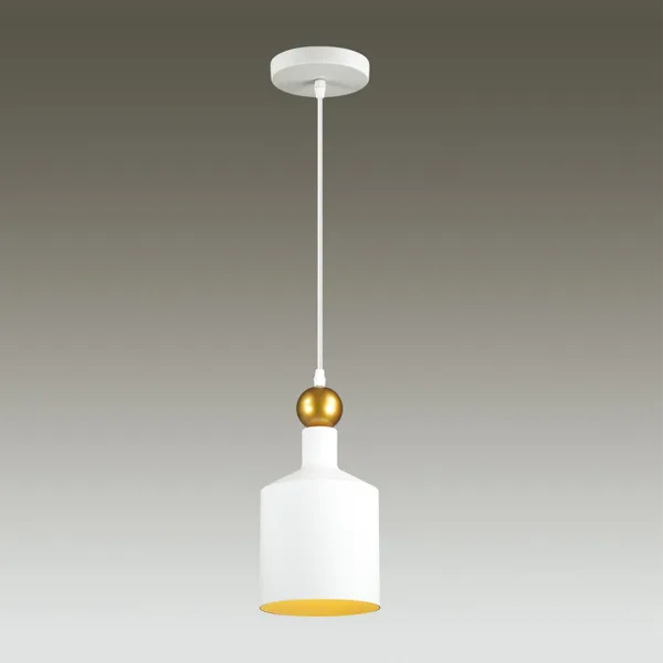 Подвес Е27 1*40W 220V BOLLI белый/золотой ODEON LIGHT — фото 3