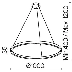 Подвесной светильник 1*LED 61Вт Белый IP20 Rim MOD058PL-L54W3K Maytoni — фото 3