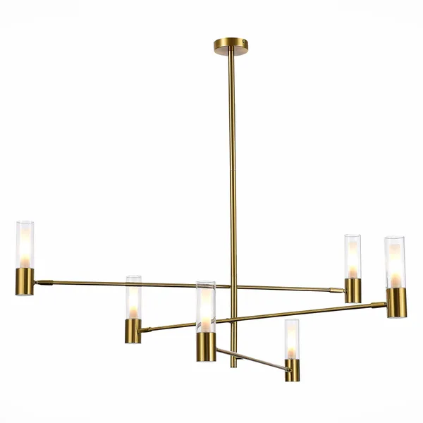 Люстра потолочная Латунь/Белый, Прозрачный G9 6*5Вт 4000К SL1239.303.06 ST LUCE