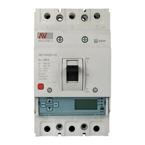 Выключатель автоматический AV POWER-1/3 160А 100кА ETU6,0 AVERES EKF — фото 3