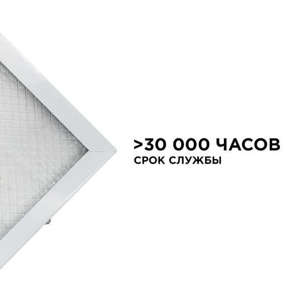 O42-001 Светодиодная панель универсальная, "Армстронг", 36Вт, 230В/50Гц, 3300Лм, 4000К, 595х595х19мм OGM APEYRON — фото 4