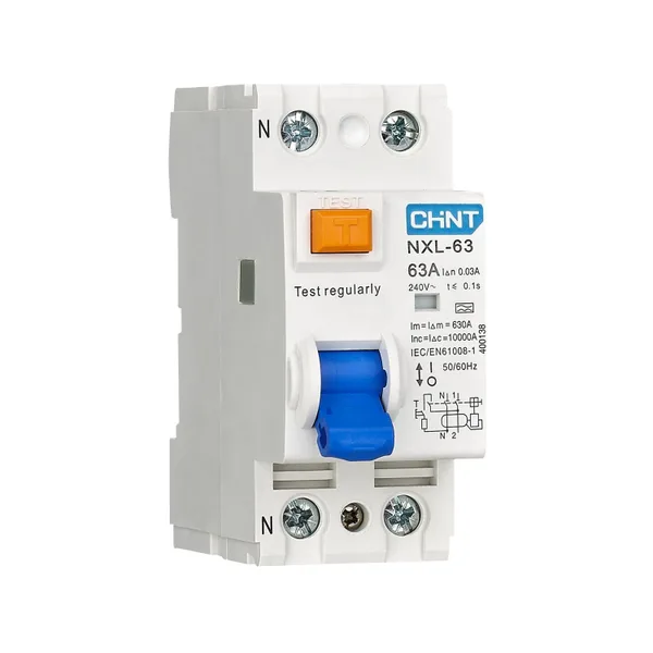Устройство защитного отключения УЗО NXL-63 2П 32А 30мА 6кА тип AC AX CHINT