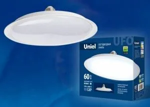 Лампа св/д высокомощн.UFO U270 60 Вт Е27 6500К матовая Uniel