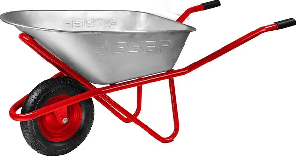 Строительная одноколесная тачка Т-12 90 л 180 кг ЗУБР — фото 3