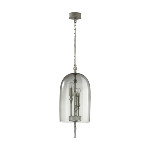 Подвес E14 3*40W BELL серебрист.с патиной/дымчатый/стекло ODEON LIGHT