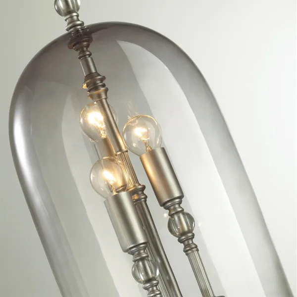 Подвес E14 3*40W BELL серебрист.с патиной/дымчатый/стекло ODEON LIGHT — фото 6