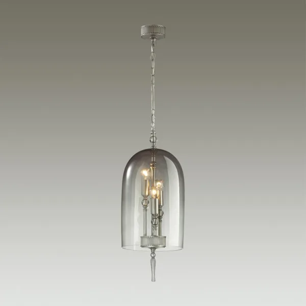 Подвес E14 3*40W BELL серебрист.с патиной/дымчатый/стекло ODEON LIGHT — фото 3