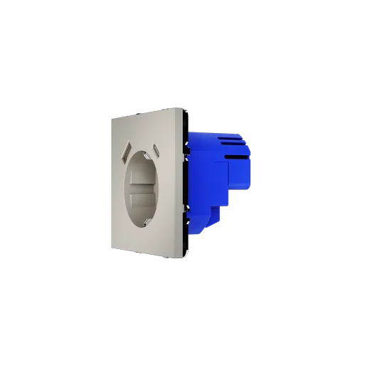 Розетка встраиваемая Voltum S70 с заземлением и защитными шторками, 16А, с USB, A+C, (кашемир) — фото 15