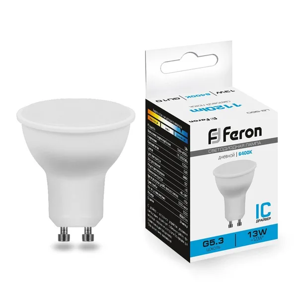 Лампа светодиодная Feron LB-960 MR16 GU10 13W 6400K — фото 2