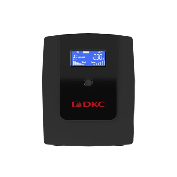 Линейно-интерактивный ИБП ДКС серии Info LCD, 1200 ВА/720 Вт, 1/1, 4xIEC C13, USB + RJ45, LCD, 2x7Aч DKC — фото 3
