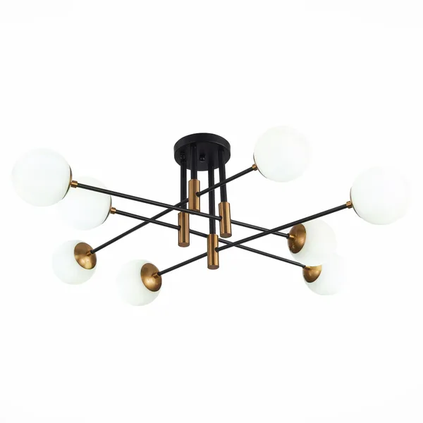 Люстра потолочная Бронза,Черный/Белый E27 8*40Вт SL1203.402.08 ST LUCE
