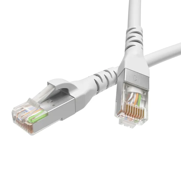 Патч-корд экранированный CAT6 F/UTP 4х2, LSZH, белый, 1.5м DKC
