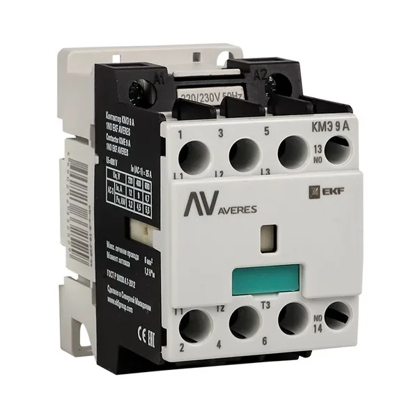 Контактор КМЭ 9А 1NC 400В АС AVERES EKF