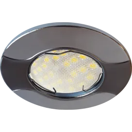 Светильник встраиваемый MR16 HL029S GU5.3 волна черный хром/хром Ecola