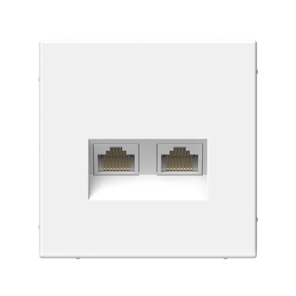 ARTGALLERY розетка двойная компьютерная RJ45+RJ45, кат.6А, механизм, белый Systeme Electric