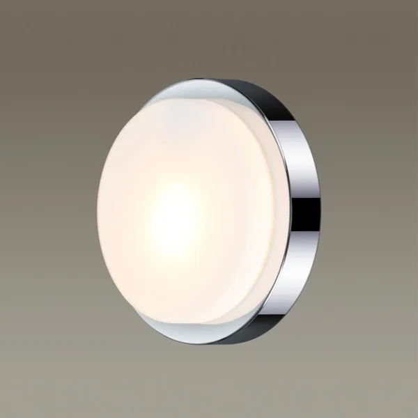 Н/п св-к IP44 E14 40W 220V HOLGER хром/стекло ODEON LIGHT — фото 2