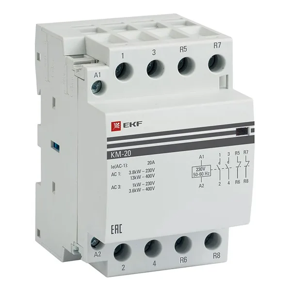 Контактор модульный КМ 20А 2NО+2NC (3 мод) PROxima EKF
