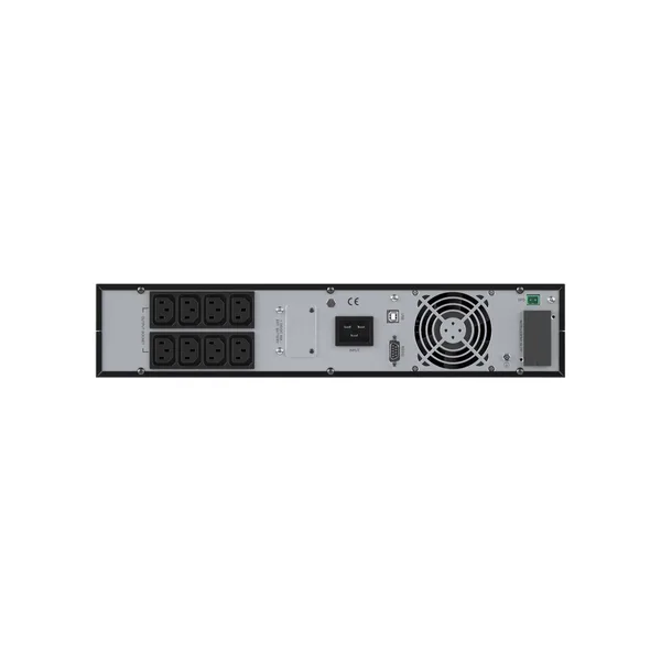 Онлайн ИБП ДКС серии Small Rackmount, 2000 ВА/1800 Вт, 1/1, 8xIEC C13, EPO, USB, RS-232, Rack 2U, 4x9Ач DKC — фото 4